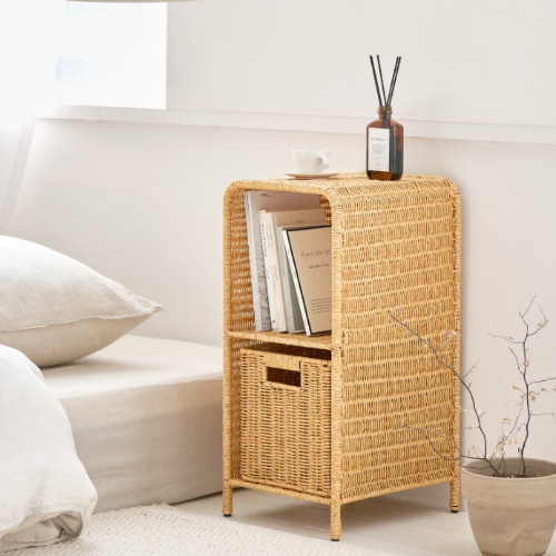 하우스레시피 PP라탄 2단 수납장 슬림