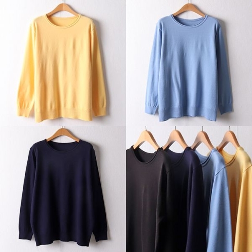 아이우먼 위쉬몰 EB 라운드넥니트긴팔티 I237H504 빅사이즈_이미지