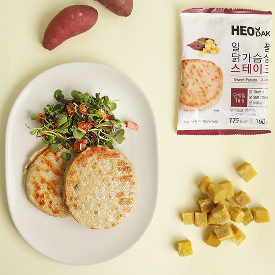 허닭  일품 닭가슴살 스테이크 고구마 100g (10개)
