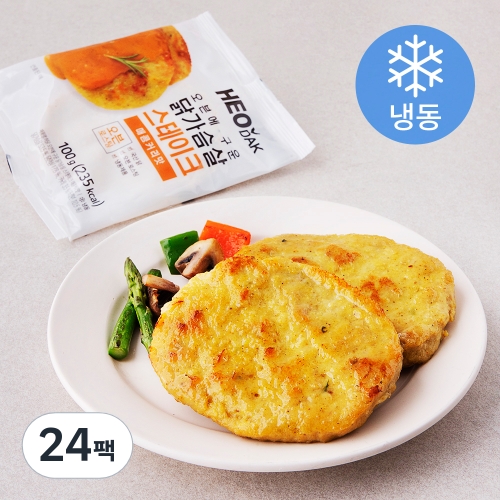 허닭 오븐에 구운 닭가슴살 스테이크 매콤커리맛 100g (24개)_이미지