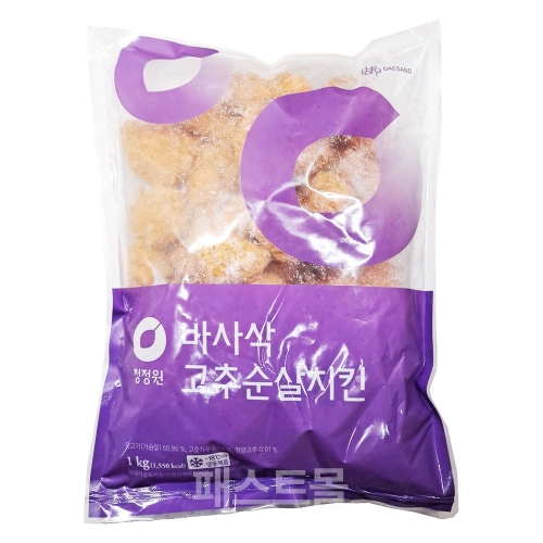 대상 청정원 바사삭 고추순살치킨 1kg (1개)