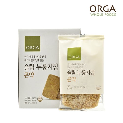 올가홀푸드 올가 슬림누룽지칩 곤약 x입 33g