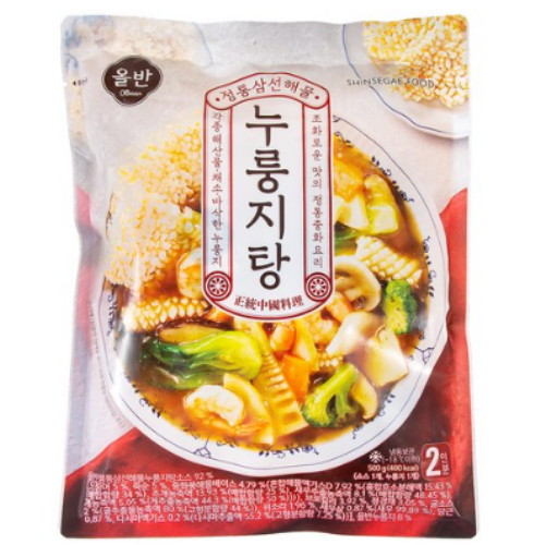 신세계푸드 올반 정통 삼선 해물누룽지탕 500g (5개)_이미지