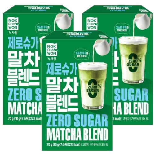 녹차원 제로슈가 말차 블렌드 10g 7개입 (3개)_이미지