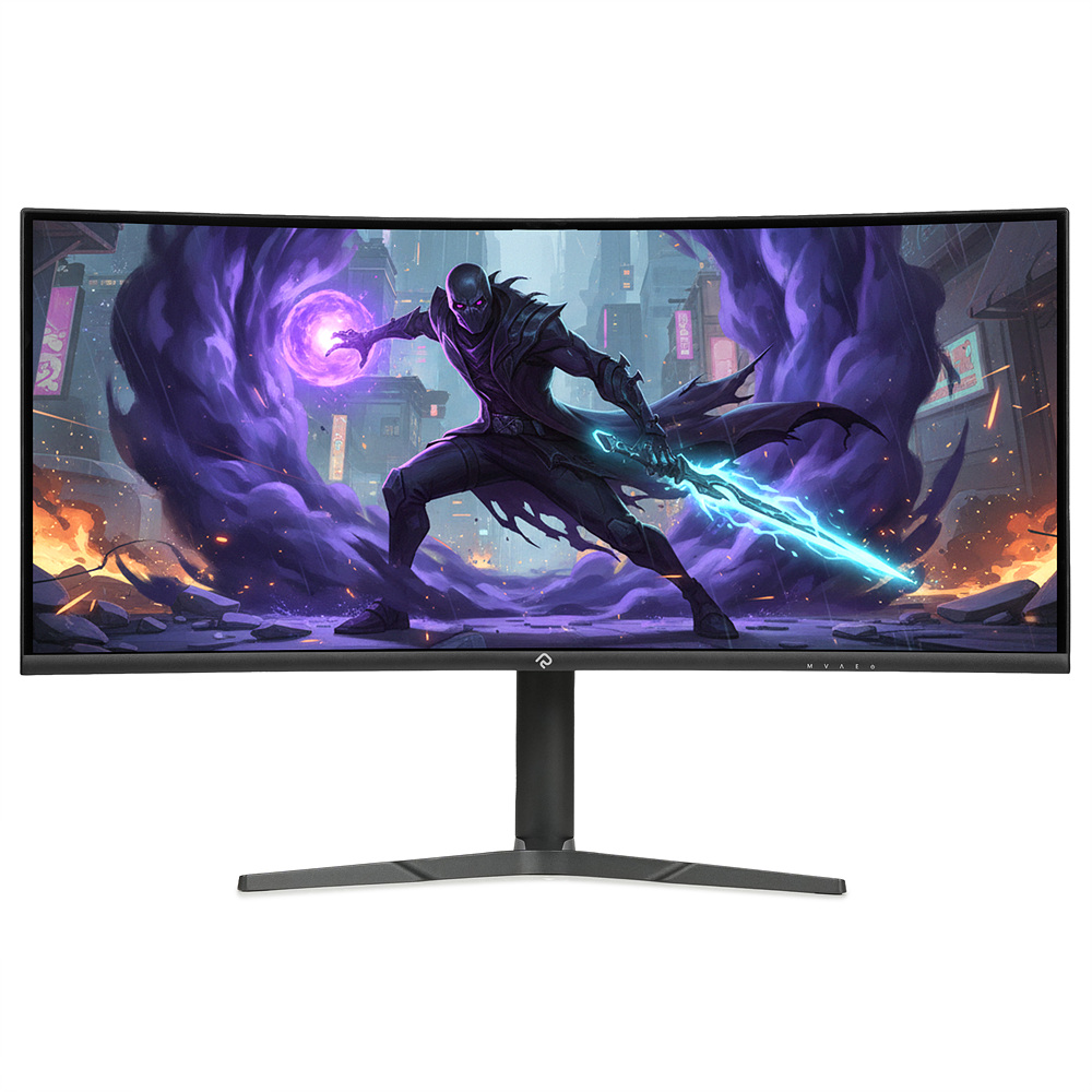 래안텍 PANTHEON CQA34C80SM 블랙 FastVA 180 UWQHD PD65 멀티스탠드 무결점_이미지