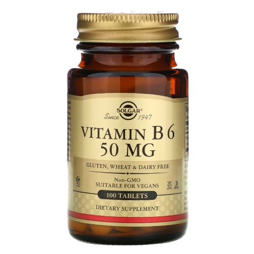 솔가 비타민 B6 50mg 100캡슐 (1개)_이미지