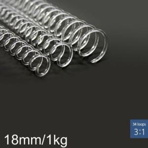 공책 제본링 스프링 3대1 PET 코일링 18mm 1kg 투명_이미지