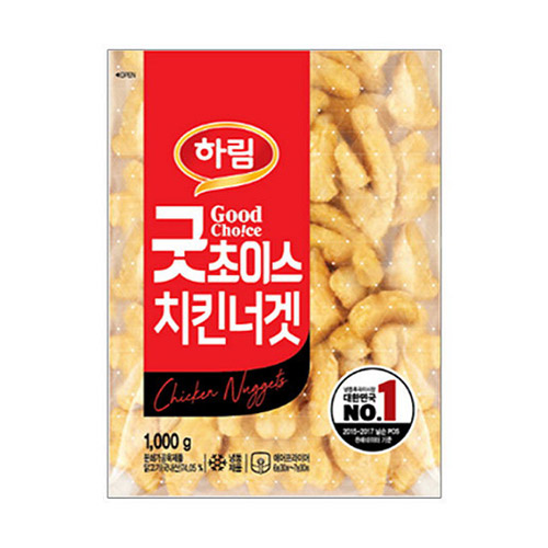 하림 굿초이스 치킨너겟 1kg (5개)