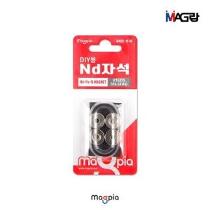 마그피아 마그랑 DIY강력자석 접시나사형 원형 15 T5 4개입 MNDS-15-05