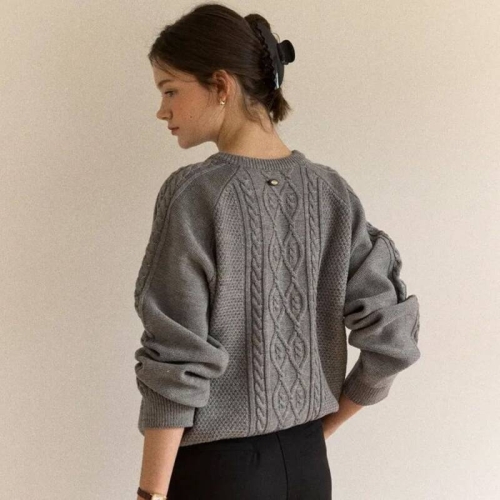 아워호프 Sheldon Cable Knit Sweater 3colors H25WT-KN02_이미지
