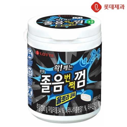 졸음번쩍껌 파워 용기 80G