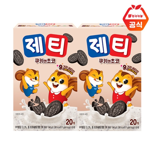 동서식품 제티 쿠키앤초코 스틱 17g 20개입_이미지