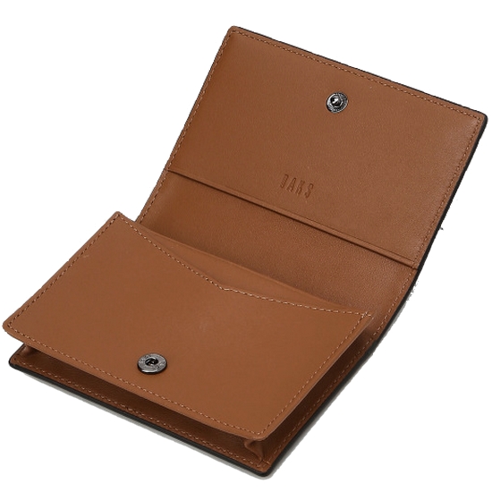 닥스 카본 클래식 타탄 엠보 가죽 콤비 명함지갑 DBHO3E402BK_이미지