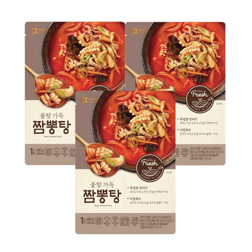 아워홈 불향가득 짬뽕탕 400g (3개)