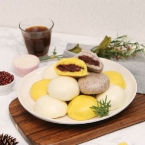 찐빵 3종 세트 쌀찐빵 20개+단호박쌀찐빵 20개+흑미쌀찐빵 20개 / 총 60개