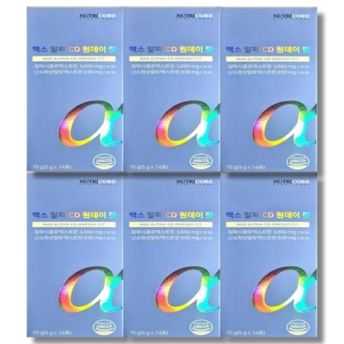 뉴트리코어 맥스 알파 CD 원데이 핏 5g 14포 (6개)