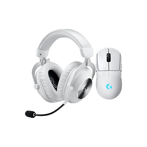 로지텍 PRO 2 LIGHTSPEED + PRO X 2 무선 마우스 헤드셋 세트 (화이트)_이미지