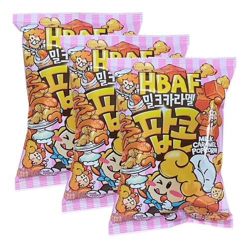 (주)바프 HBAF 밀크카라멜 팝콘 80g (3개)