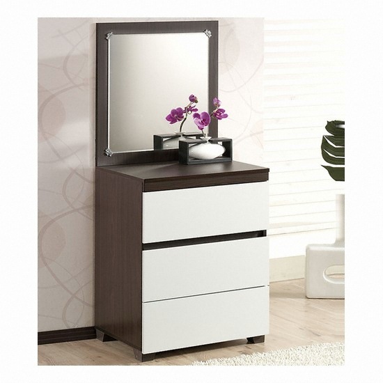 모던라인 슬림이지 3단 서랍장+거울 (60cm)_이미지