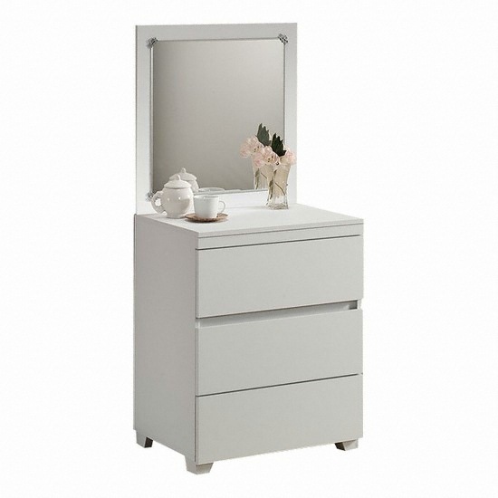 모던라인 슬림이지 3단 서랍장+거울 (60cm)_이미지