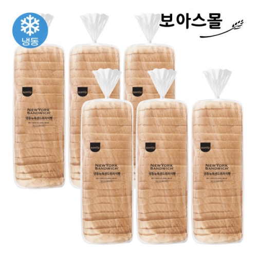 SPC삼립 냉동 뉴욕샌드위치식빵 990g (6개)_이미지