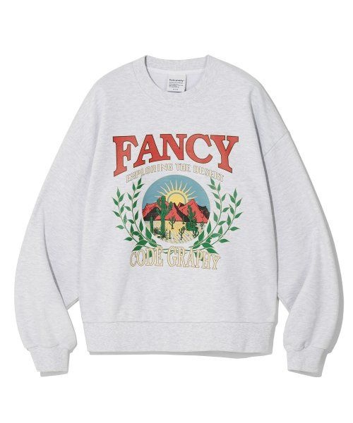 FANCY 오버핏 맨투맨_멜란지그레이 82K710 82K701