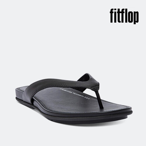 핏플랍 그라시에 레더 쪼리 플립플랍 ALL BLACK_이미지