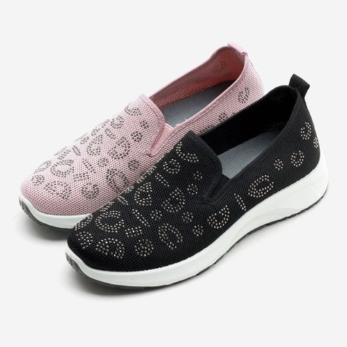 EWT686176 연두마트 스니커즈 슬립온 여성용 키높이화 메쉬 포인트 운동화 KH201 230mm 블랙 본상품선택