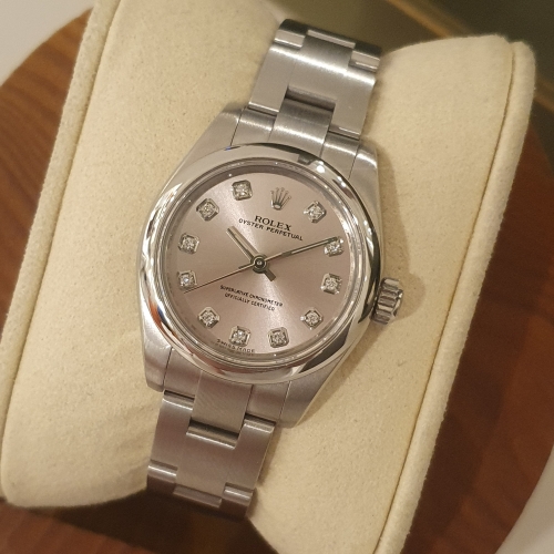  롤렉스 여성용 176200 블랙 바 인덱스 op31 오이스터 퍼페츄얼