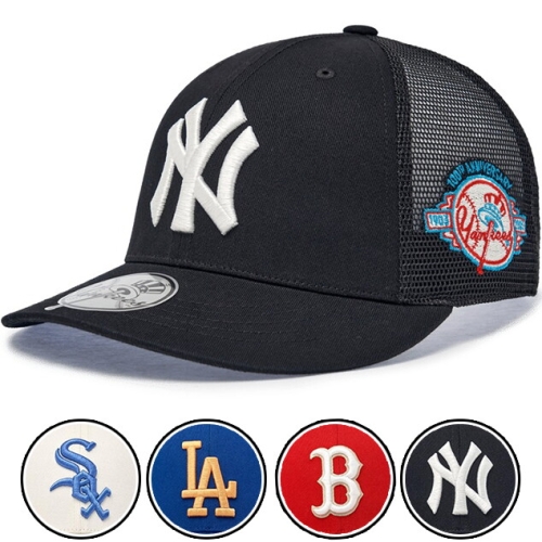MLB 남녀공용 시그니처 패치 메쉬캡 3AMCB0463_이미지