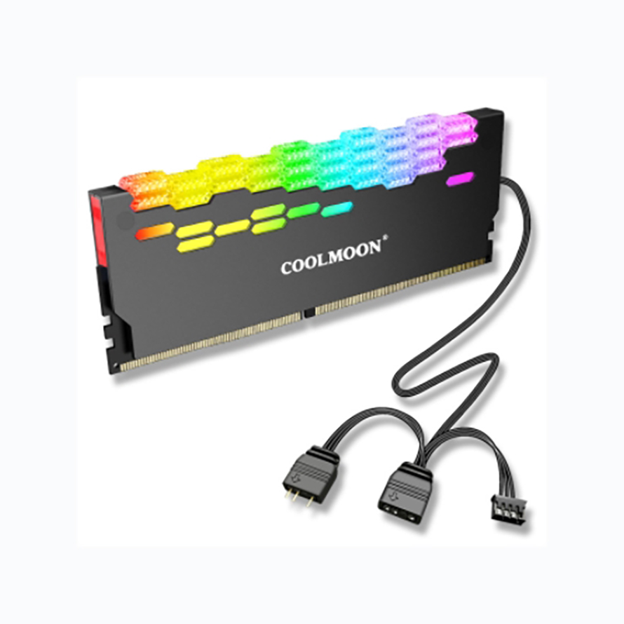 COOLMOON RA-2 ARGB 메모리 방열판 (그레이)_이미지