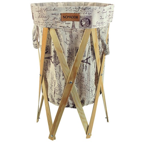 노마드 패브릭 우드 햄퍼