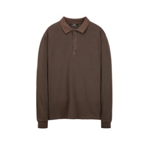 일꼬르소 남성 워시드 폴로 셔츠 브라운_IETS5F002W2