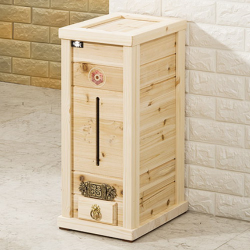 포메리트 편백나무 원목 쌀통 20kg_이미지