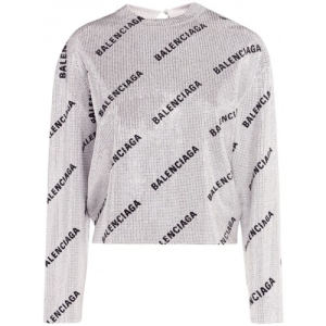 발렌시아가 올오버 미니 로고 스웨터 76IIUU058 실버/블랙 1635082_이미지