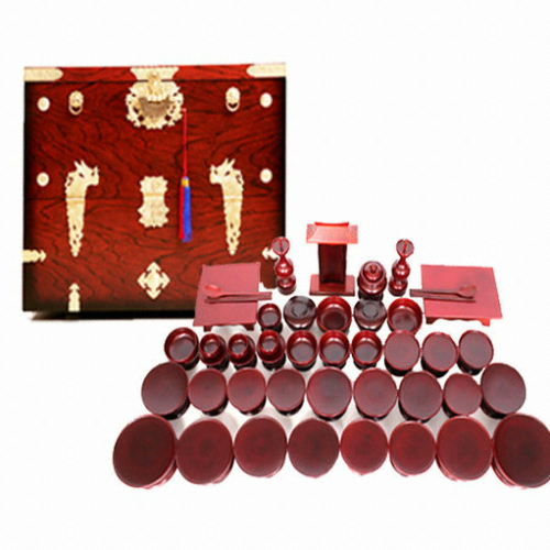 늘해랑 남원공방 남원 제기세트 37P (글씨[복자]없는 민자제기 - 오리목) (+제기함)_이미지