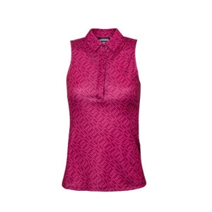 핫핑 제이린드버그 제이린드버그 SS 여성 데나 프린트 민소매 골프티셔츠 크 GWJT05398