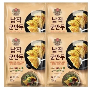 CJ제일제당 백설 납작 군만두 700g (4개)