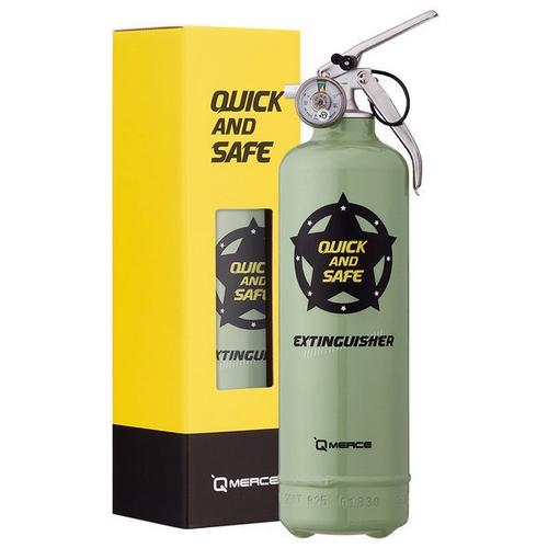 큐머스 차량용 디자인소화기 퀵앤세이프 블랙스타 1kg