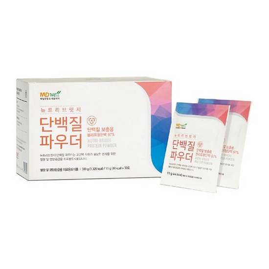 엠디웰 메디웰 뉴트리브릿지 단백질파우더 11g 30포 (1개)_이미지