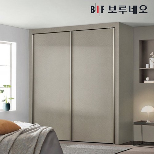 BIF보루네오 패브릭 슬라이딩 작은방 붙박이장 (210cm)_이미지