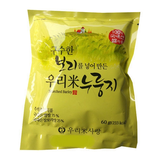 우리미사랑 구수한 보리를 넣어 만든 우리미 누룽지 60g