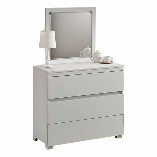 모던라인 슬림이지 3단 서랍장+거울 (80cm)_이미지