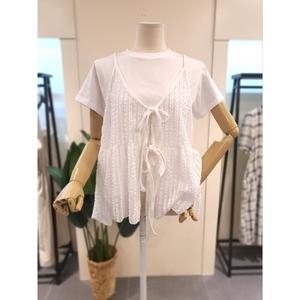 미스칸트 리본 레이어드 뷔스티에 아이보리 KKSTP602IV