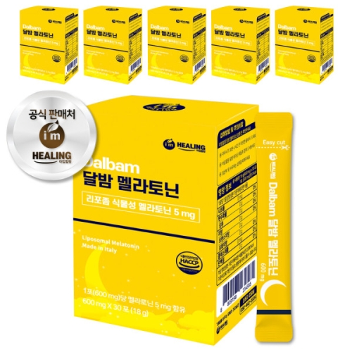 힐링엘엔씨 아임힐링 달밤 식물성 리포좀 멜라토닌 30포 (6개)_이미지