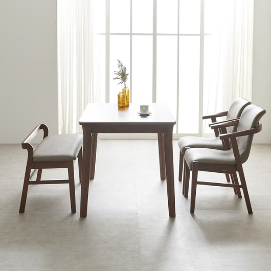 라로퍼니처 위니 포세린 통세라믹 식탁 1250 (의자2개+벤치1개)_이미지