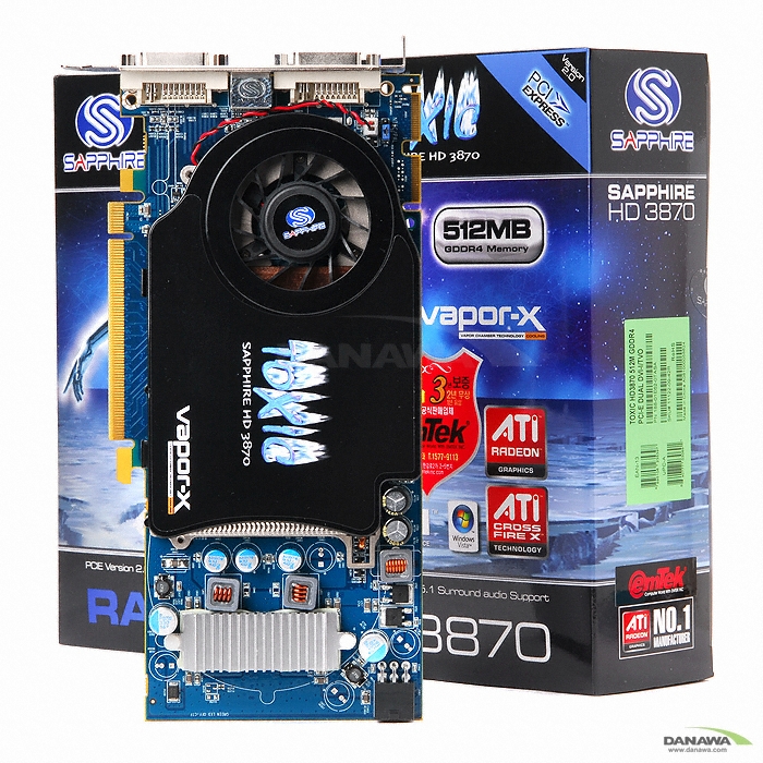 SAPPHIRE 라데온 HD 3870 TOXIC 오버클럭 DDR4 512MB 이엠텍_이미지