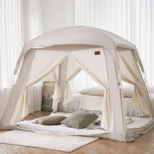 로티캠프 프리미엄 사각 침대 방한 난방 텐트