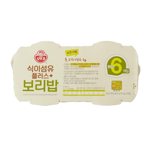 오뚜기 오뚜기밥 식이섬유플러스 보리밥 130g (6개)_이미지