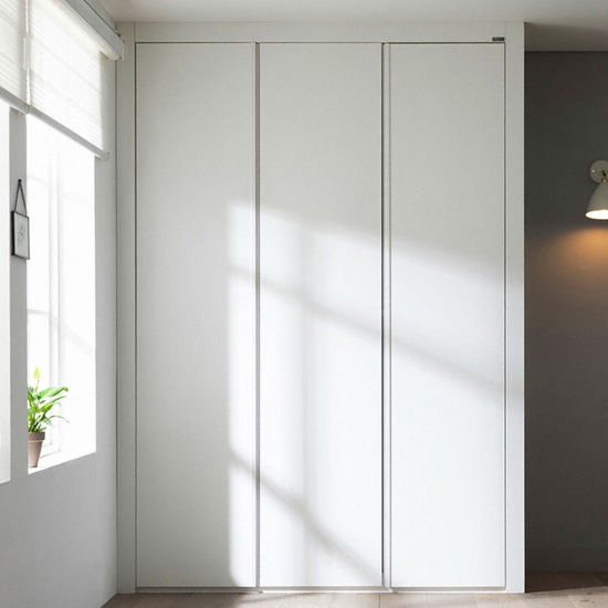 에넥스 ENNEE 버클리 화이트 작은방 붙박이장 (185cm)_이미지